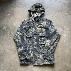 Vintage 90s Made in USA Hooded Camo Jacket